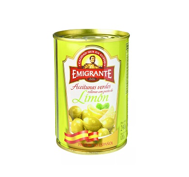 [2531] ACEITUNAS EL EMIGRANTE LIMON 240 GRAMOS