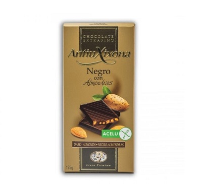 [2075] CHOCOLATE ANTIU XIXONA DARK ALMENDRAS 125 GRAMOS