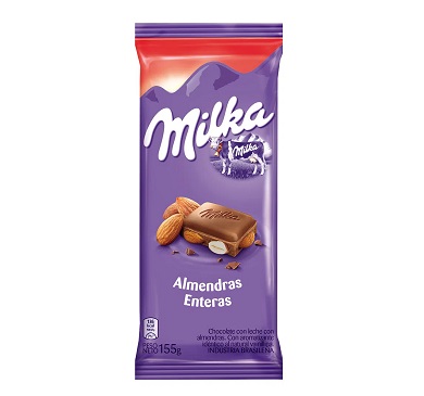 [2427] CHOCOLATE MILKA ALMENDRAS 155 GRAMOS
