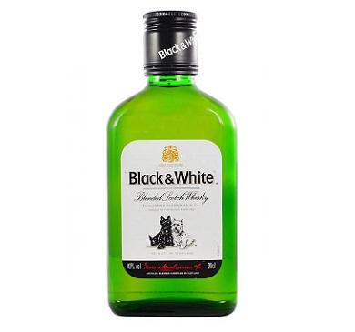 [1311] WHISKY ESCOCES BLACK & WHITE 200 ML