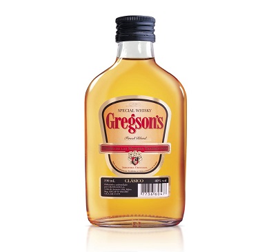 [528] WHISKY GREGSONS 190 ML PETACA
